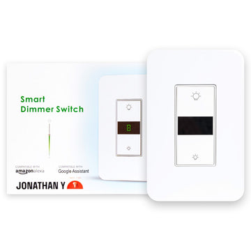 Smart Lighting LED Display Dimmer Switch - WiFi Remote App Control; Compatible with Alexa and Google Home Assistant - JONATHAN Y